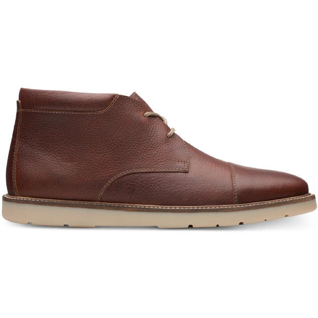 Clarks Grandin Top Chukka‎ Boots Men\'s 13 Brown Leather Cap Toe Lace Up Casual Clarks Grandin Collection $140 Men main image 3