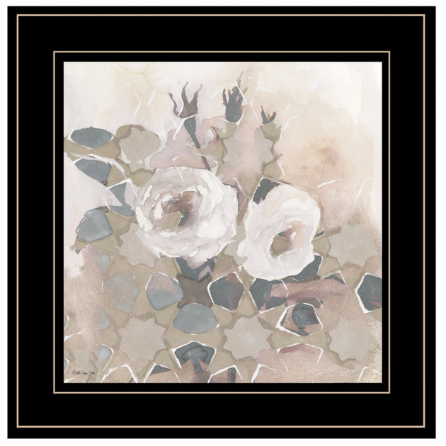 Hivvago Transitional Blooms I 3 Black Framed Print Wall Art 3