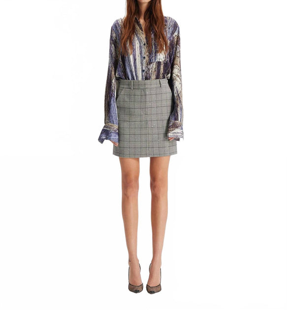 Theo the Label Eudora Skirt Grey Small 3