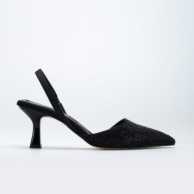 Forever & Always Shoes Rae Slingback Pump Black US 6.5 3