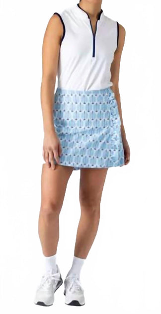 Smith & Quinn Blaire Palm Ruffle 16 Skort Blue XSmall 3