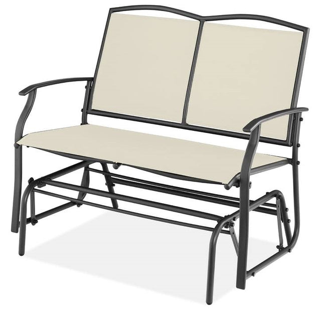 Hivvago 2 Seat Mesh Patio Loveseat Green 8