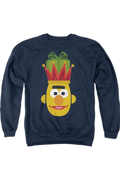 Gildan Sesame Street Nutcracker Bert Crewneck Sweatshirt Blue Large 2
