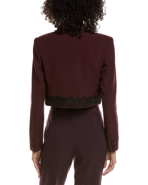 Kenneth Cole Fitted Cropped Blazer Red US 12 3