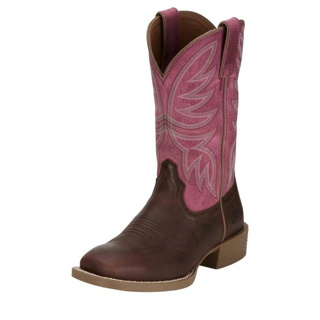 Justin Buffalo Vamp Cowgirl Boot Yellow US 10 4