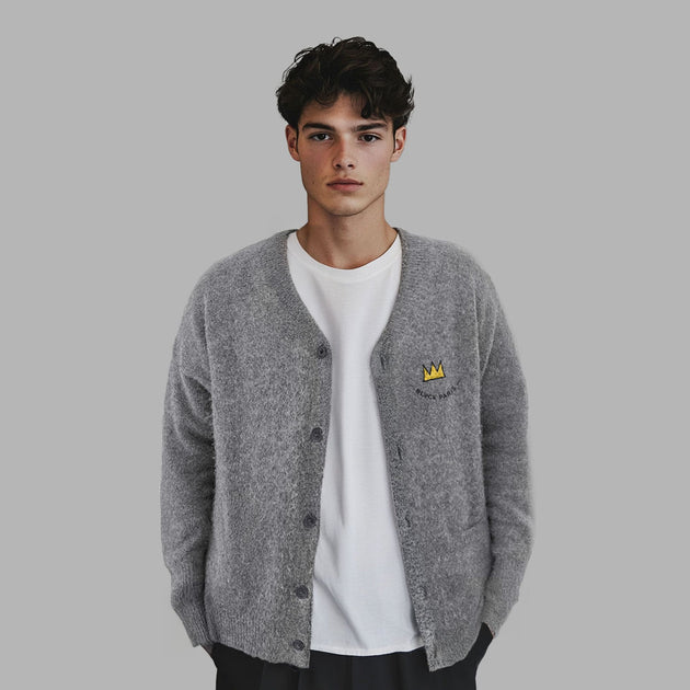Blvck x Basquiat Cardigan Grey XSmall 3