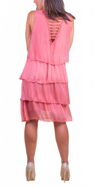 GIGI MODA Sora Silk Dress Pink One Size 3