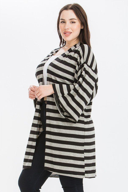 TRUEDAMES Striped Cardigan Multi 2X 4