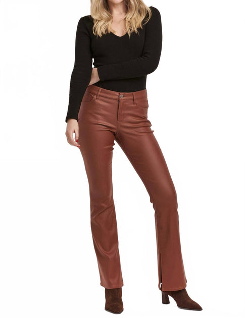 Dear John Denim Jaxtyn Bootcut Leather Jeans Brown 25 2