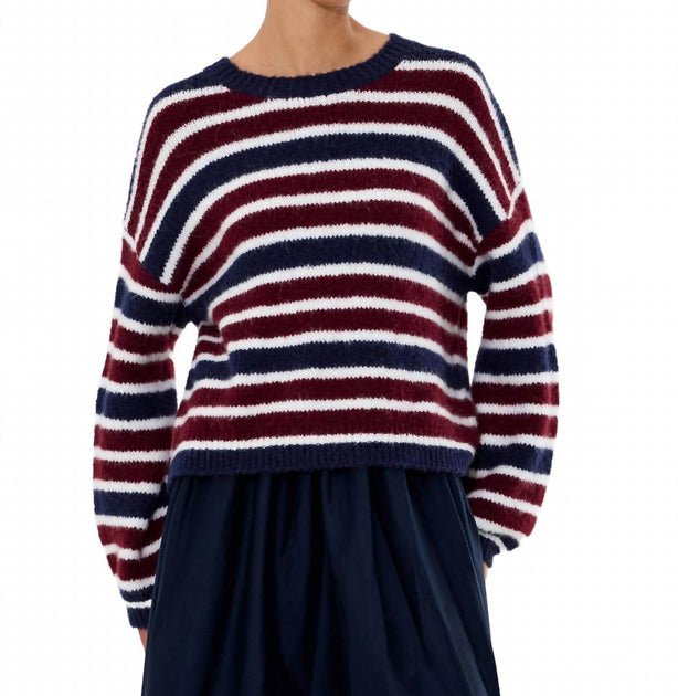 French Connection Chunky Alpaca Crew Neck Pullover Multi Small 2