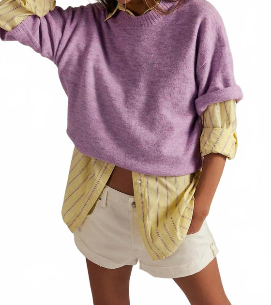 Free People Margot Sweater Tee Lila Medium 4
