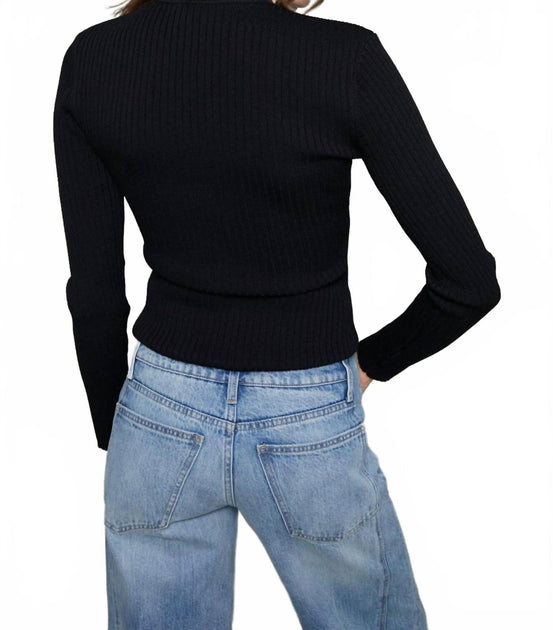 ASTR Lynly Sweater Black XS 4