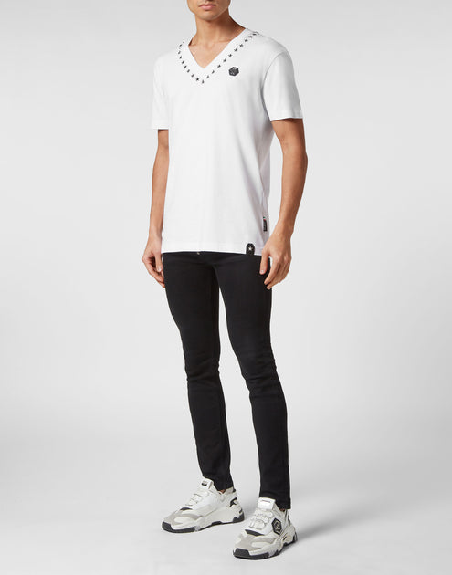 Philipp Plein V-Neck T-Shirt White XL 4