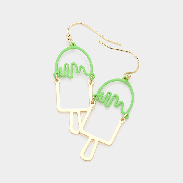 FASHNZFAB Popsicle Dangle Earrings Green 3