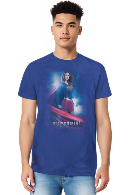 Gildan Supergirl Kara Zor El T-Shirt Blue Large 4