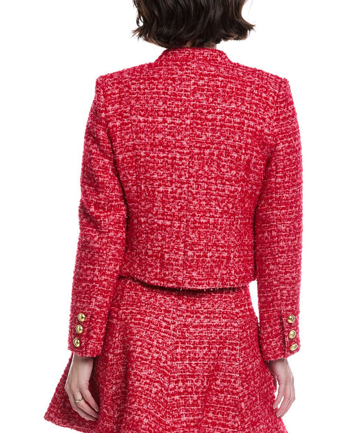 Stellah Wool-Blend Tweed Jacket Pink Small 3