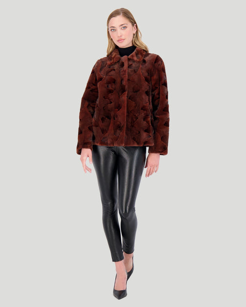 Gorski Mink Sections Jacket Brown Small 3