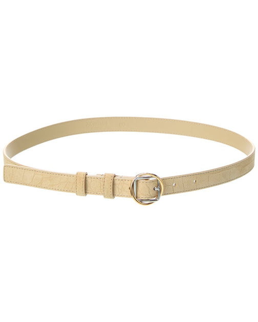 Jacquemus Salon Croc-Embossed Suede Belt Beige 80 cm 2