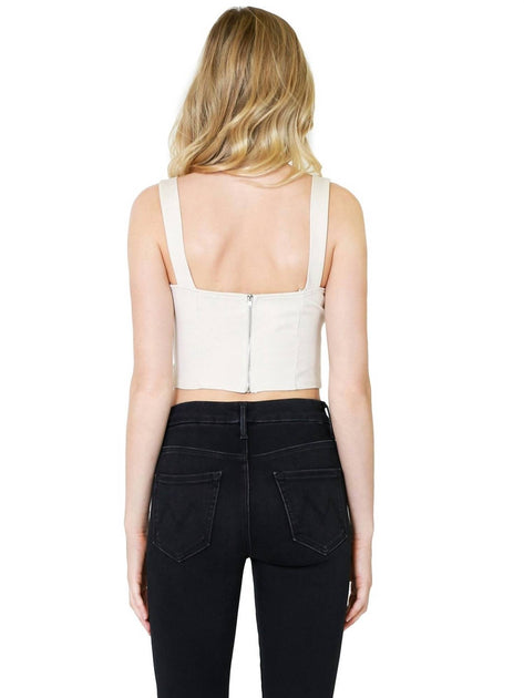 4SI3NNA Rachie Crop Top Beige Medium 4