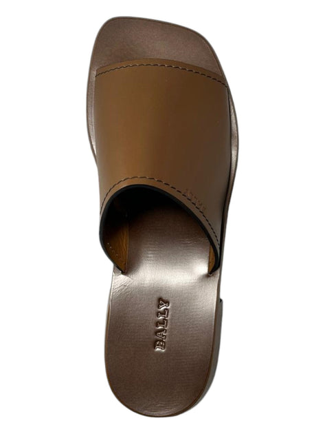 Bally Ofera Flat Sandals Brown US 8 4