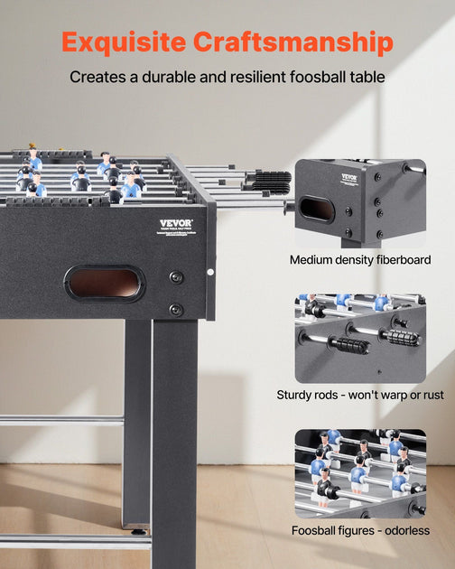 VVOR Foosball Table Brown 48 inch 4