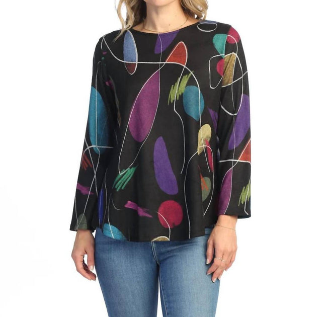 Jess & Jane Frolic Top Black 2X 2