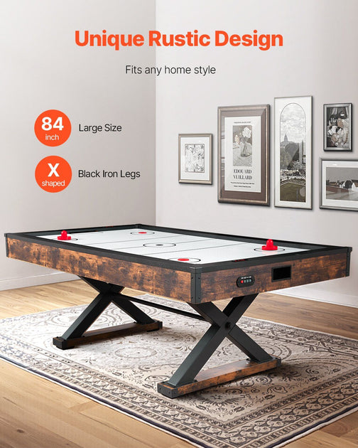 VEVOR Outdoor Spritz 84 Air Hockey Table Brown 4