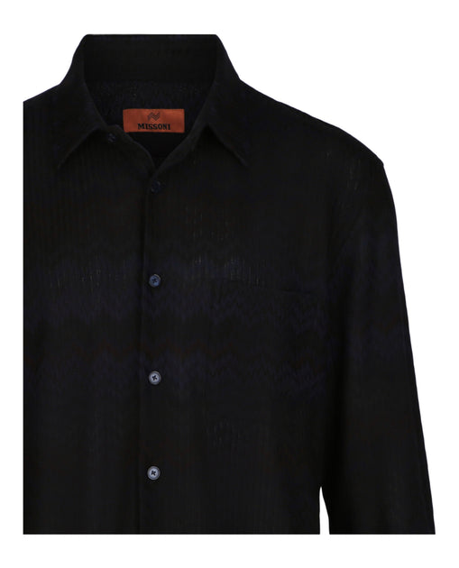 M Missoni Long-Sleeved Shirt Black Medium 5