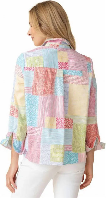 Habitat Shaped Shirt Patchwork Multi XLarge 3