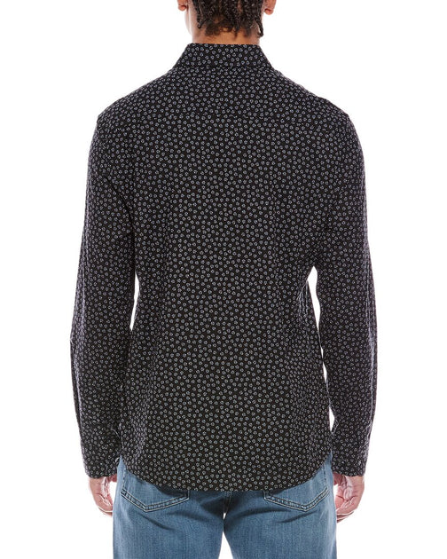 Stone Rose Stretch Print Shirt Grey Small 3