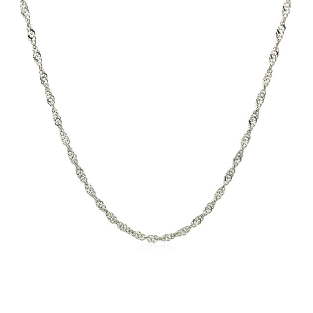 FASHNZFAB Singapore Chain White Gold Silver US 16 3