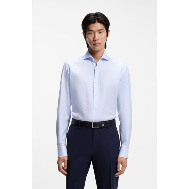 Boss Checked regular-fit shirt blue US 15 4