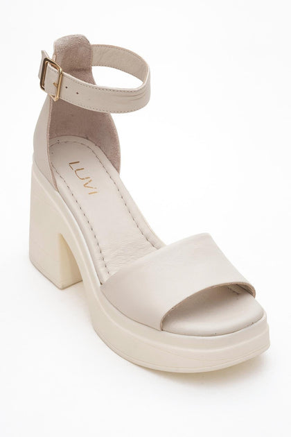 Forever & Always Shoes Margot Leather Platform Sandal Black US 8 2