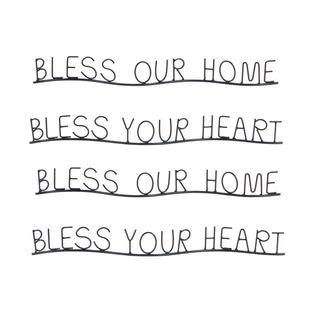 Hivvago Bless Home and Heart Wall Decor Black 20.25-21 in 2
