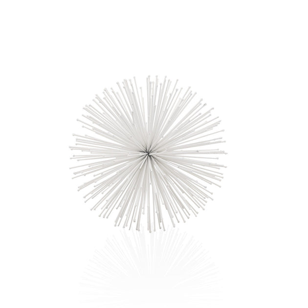 Hivvago Decorative Orb Tabletop Sculpture White 8in 2