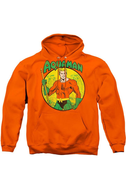 Gildan DC Comics Aquaman Hoodie Orange Large 2