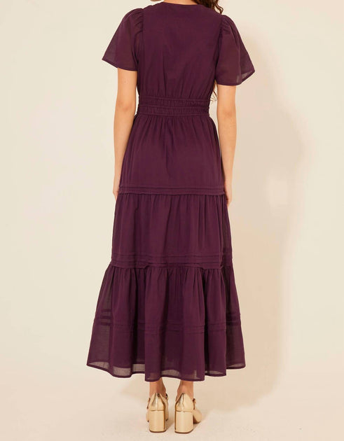 BILA77 Kelsie Tiered Midi Dress Red Small 4