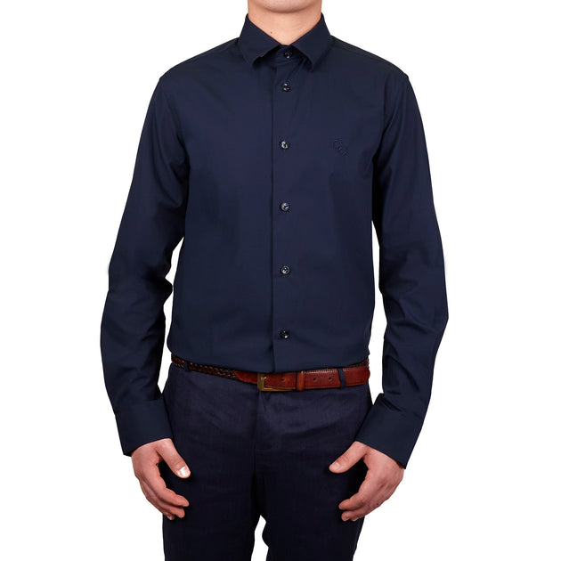 Cavalli Class Herren Hemd Dunkelblau US 17 2