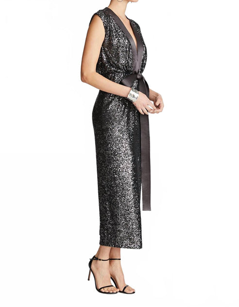 Halston Ranae Sequin Maxi Dress Purple US 10 3