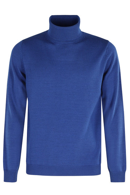 Roberto Collina Turtleneck Sweater Blue EU 52 2