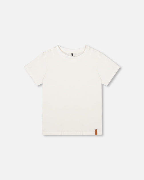 Deux par Deux T-Shirt Solid Off White US 3T 2