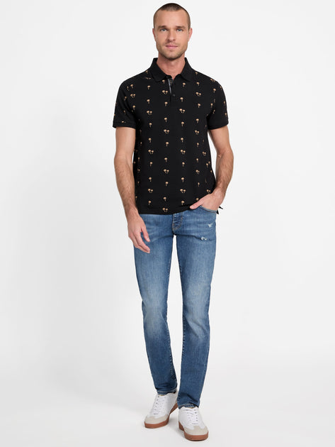 Guess Factory Eco Finn Polo Black Large 3