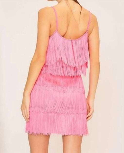 Main Strip Minikleid mit Fransen und Reißverschluss 3
