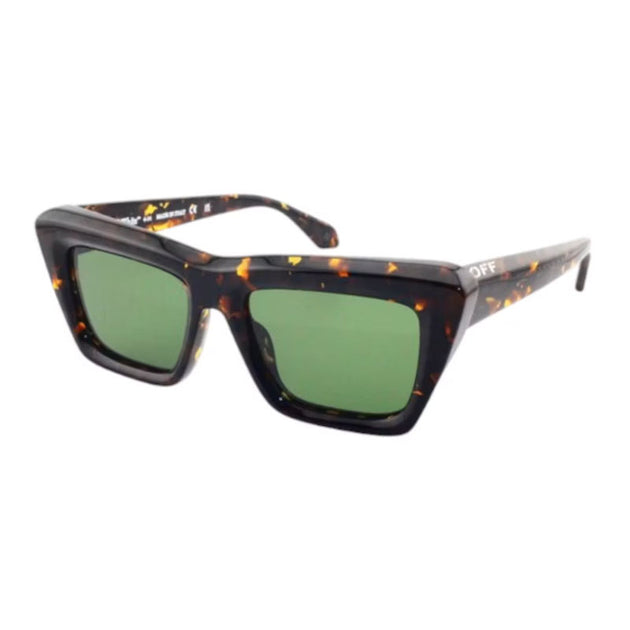 Off-White Oeri13L Hampton Square Sunglasses Green One Size 2