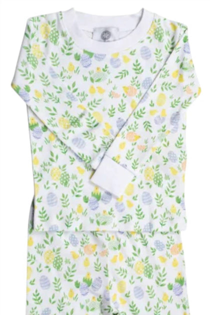 The Proper Peony Kids Hatch Pajama Set Green 3T 3