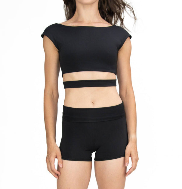 Body Wrappers Crop-Top Schwarz Small 4