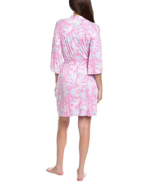 Ellen Tracy 2pc Robe & Pant Set Purple Medium 3