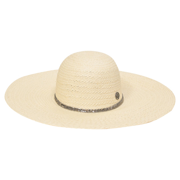 Maison Michel Crystal Embellished Hat Beige S 2