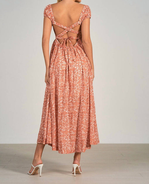 Elan Maxi Dress Pink Medium 4
