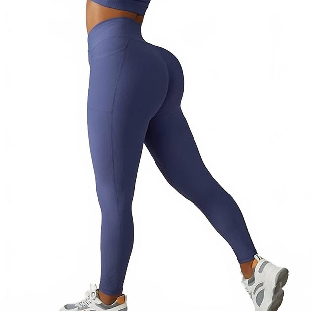 Rockstar Peach Body Pocket Leggings Blue Small 4